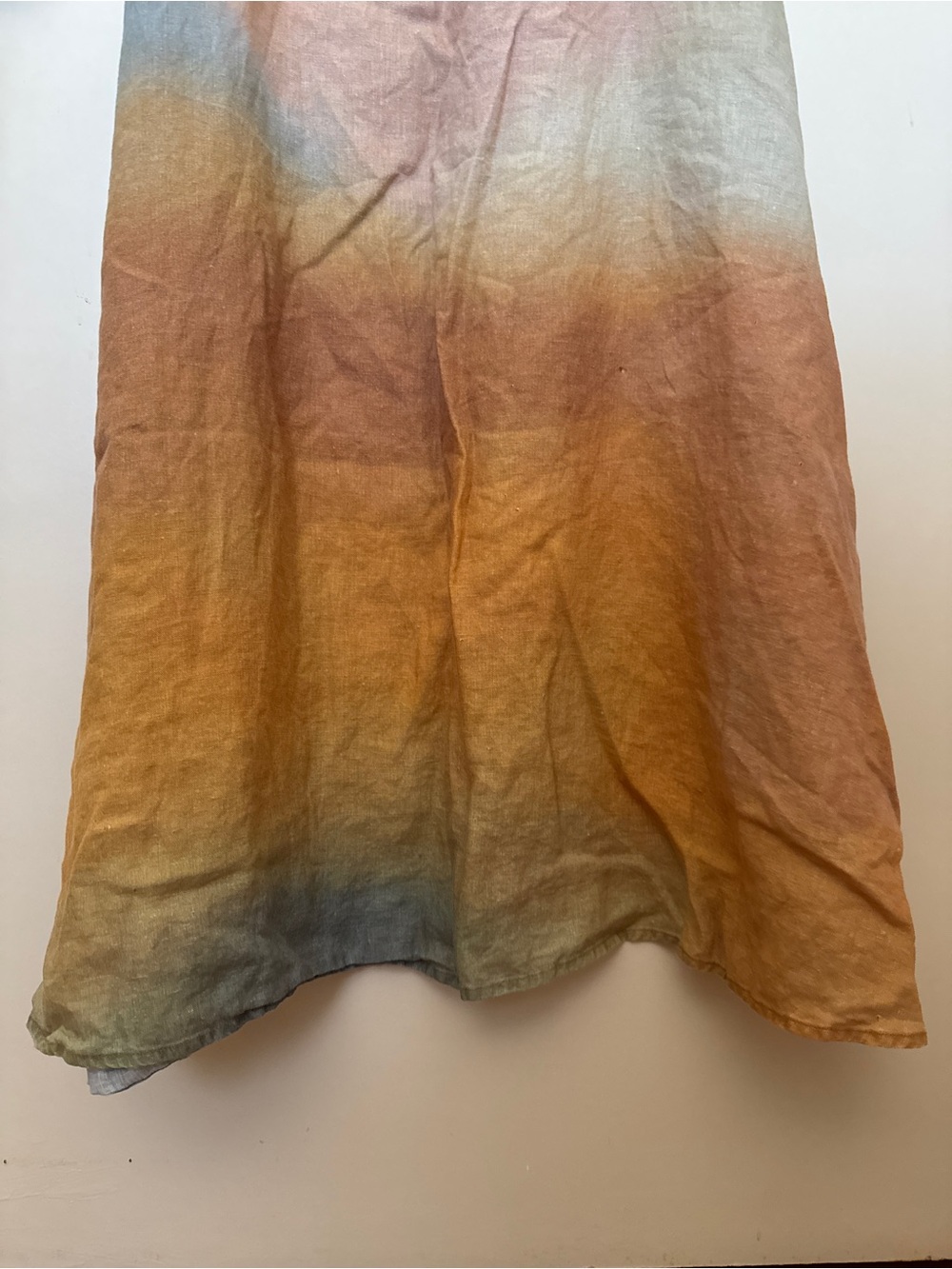 STAUD Laura Linen Beaded Strap Maxi Dress Multi Size M - Picture 8 of 14